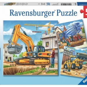 Construction Vehicle 3 x 49 PC Ravensburger Puzzle