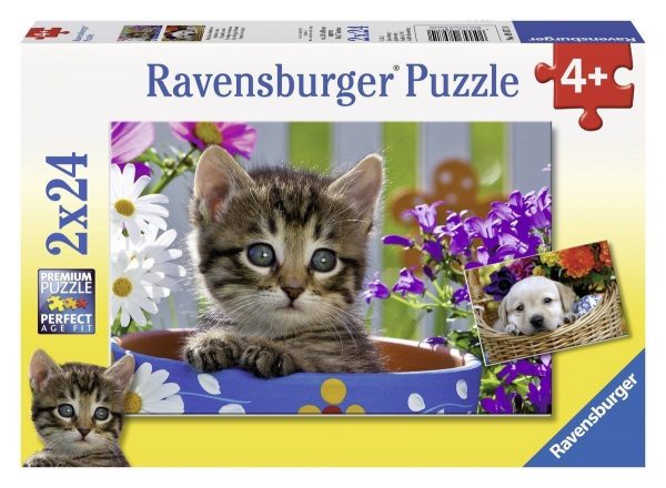 Dog and Cat 2 x 24 PC Ravensburger Puzzle