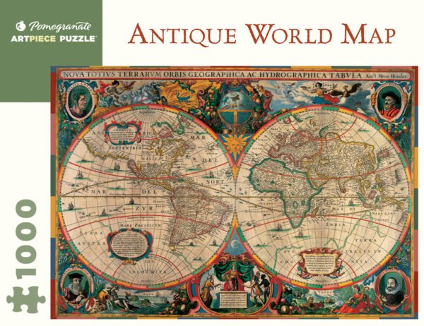 Antique World Map 1000 Piece Jigsaw Puzzle - Pomegranate