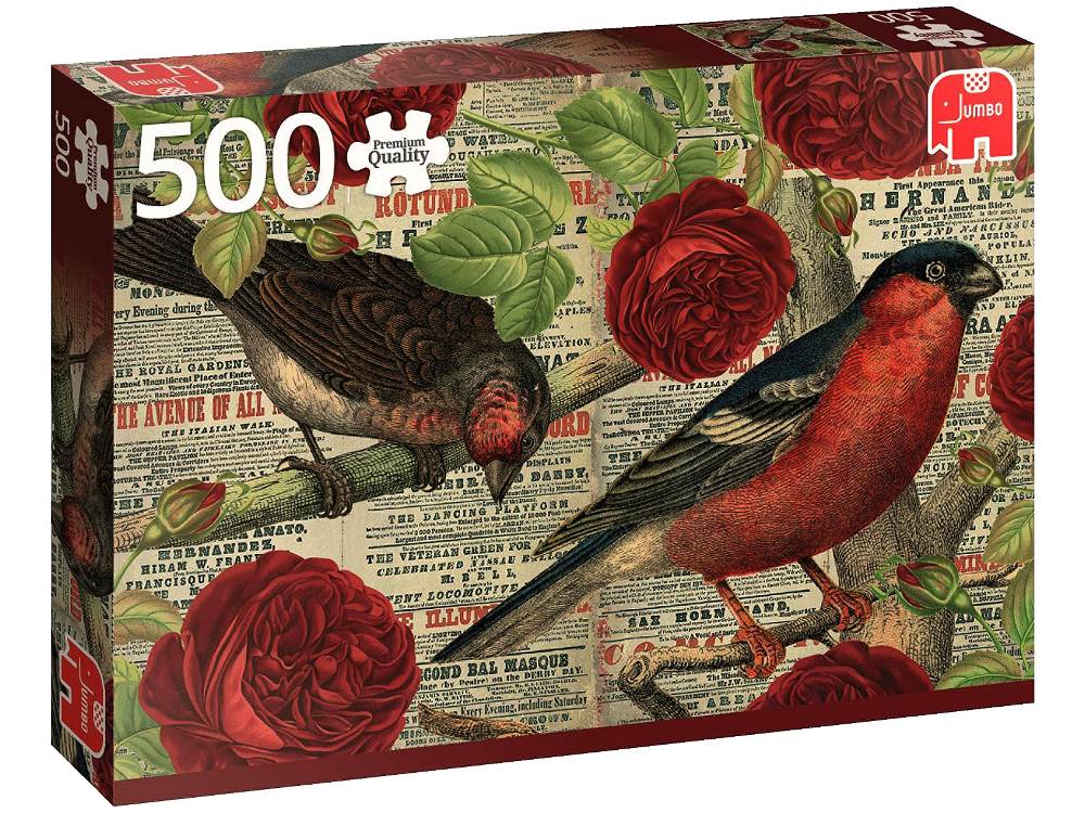 Birds love Flowers 500 Piece Jumbo Jigsaw Puzzle