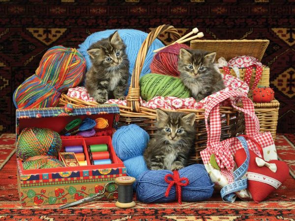 Kittens in the Basket 500 Piece Jigsaw Puzzle