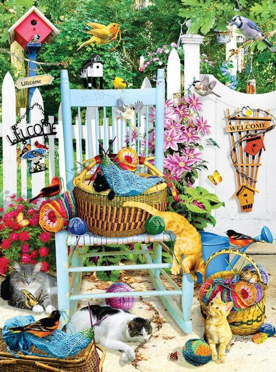 The Knitting Chair 1000 Piece Jigsaw Puzzle