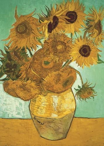 Van Gogh Sunflowers 500 Piece Jumbo Jigsaw Puzzle