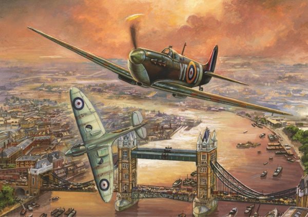 Spitfire Over London 1000 Piece Jigsaw Puzzle