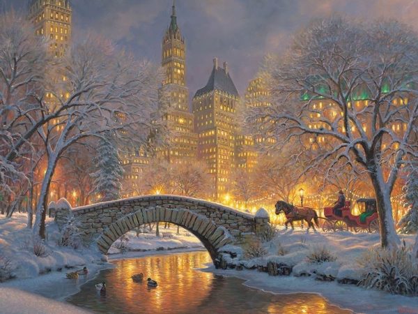 Winter in the Park 500 Piece Cobble Hill Puzzle