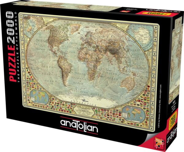 World Map 2000 Piece Jigsaw Puzzle - Anatolian