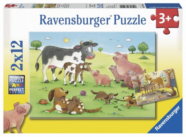 Animals Children 2 x 12 Piece Ravensburger Puzzle