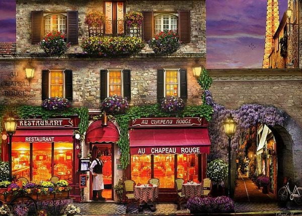 Dominic Davison - The Red Hat Restaurant, Paris 1000 Piece Puzzle