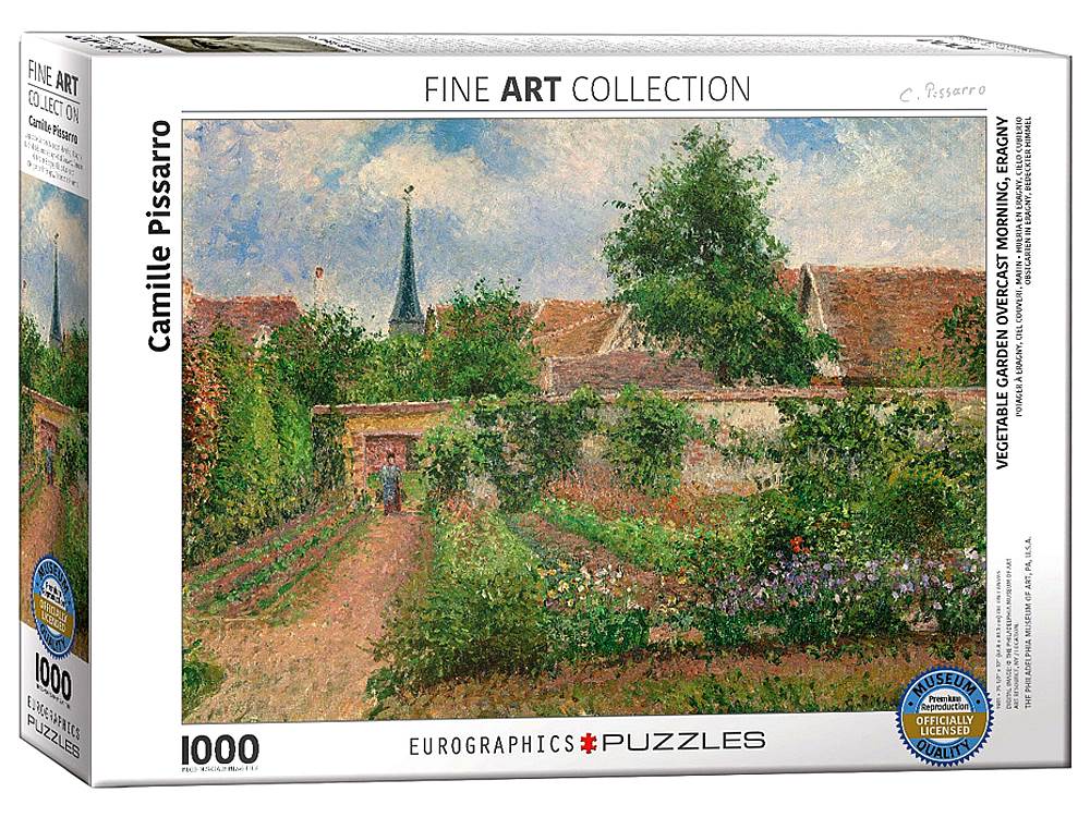 Pissarro - Vegetable Garden Overcast Morning, Eragny 1000 Piece Puzzle