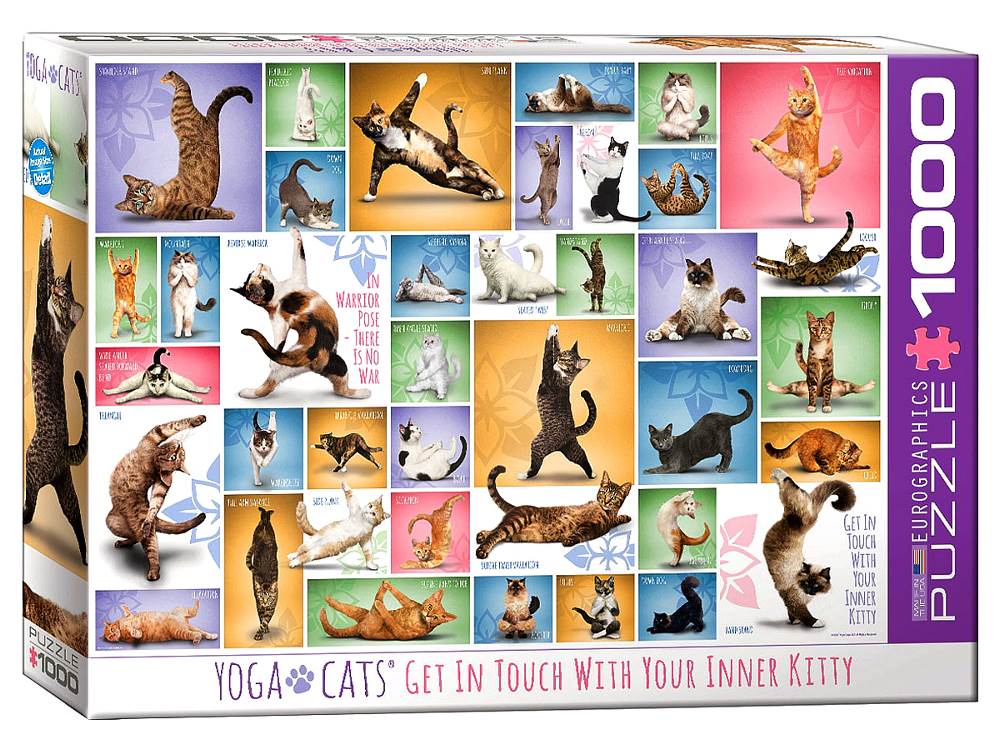 Yoga Cats 1000 Piece Eurographics Jigsaw Puzzle