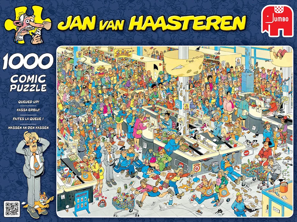 Jan Van Haasteren -  Queued Up 1000 Piece Puzzle - Jumbo - Image 2