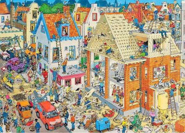 JVH Funny World The Building Site 1000 Piece Puzzle