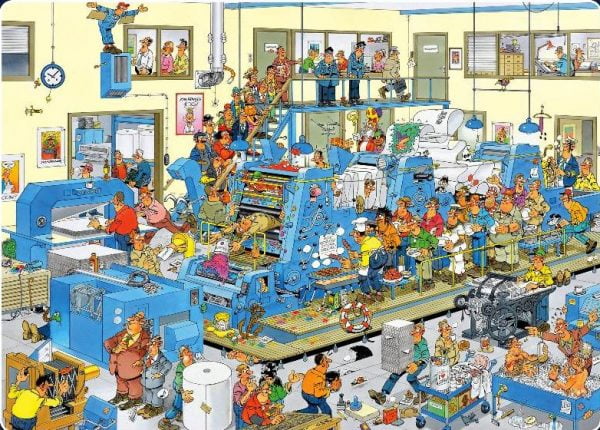JVH Funny World The Printing Office 1000 Piece Puzzle
