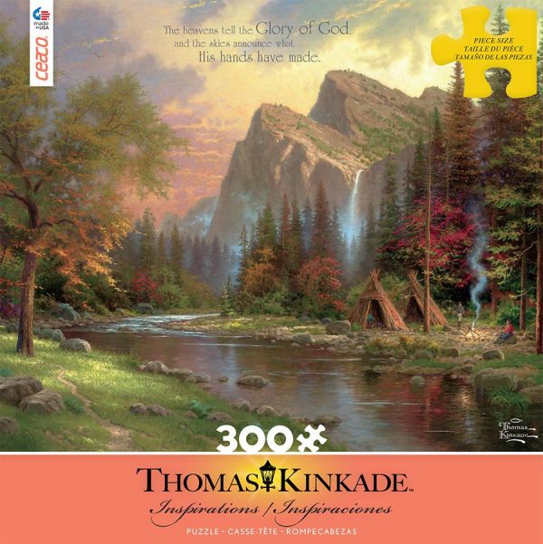 Thomas Kinkade - Inspirations - The mountains Declare his Glory 300 Large Piece Puzzle