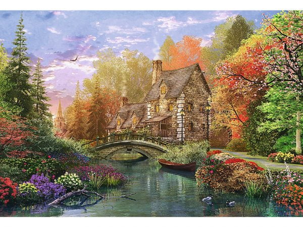Cottage by the Lake 1500 Piece Trefl Puzzle