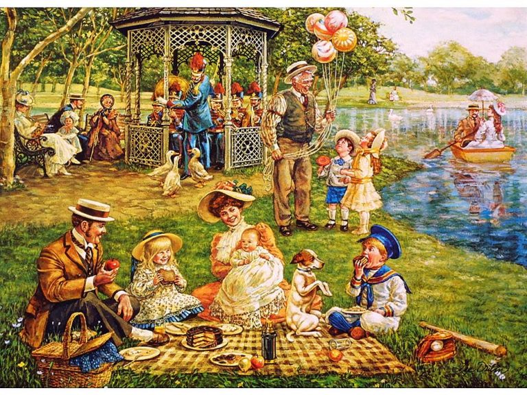 FAMILY PICNIC 1000 PIECE JIGSAW PUZZLE ** PUZZLE PALACE AUSTRALIA