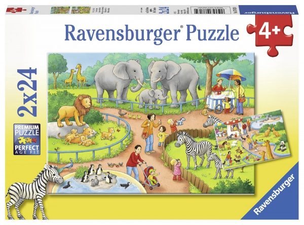 A Day at the Zoo 2 x 24 Piece Ravensburger Puzzle