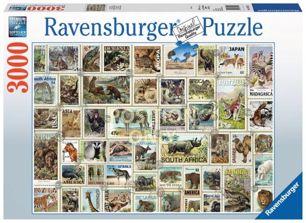 Animal Stamps 3000 Piece Puzzle - Ravensburger