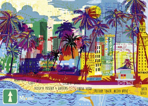 City Life - I Love Miami 1000 Piece Heye Puzzle