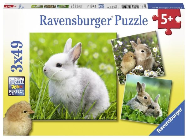 Cute Bunnies 3 x 49 Piece Ravensburger Puzzle