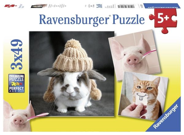 Funny Animal Portraits 3 x 49 Piece Ravensburger Puzzle