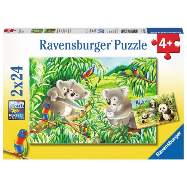 Sweet Koalas & Pandas 2 x 24 Piece Ravensburger Puzzles