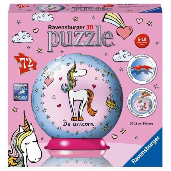 Unicorn 72 Piece 3D Puzzleball - Ravensburger