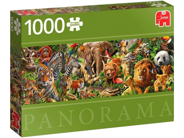 African Wildlife 1000 Piece Panoramic Jigsaw Puzzle
