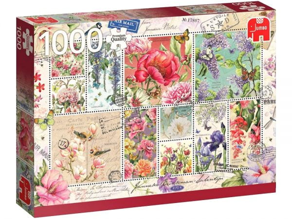 Flower stamps 1000 Piece Jumbo Jigsaw Puzzle