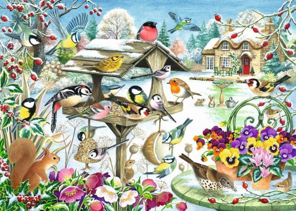 Winter Garden Birds 500 Piece Jigsaw Puzzle