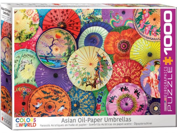Asian Oil-Paper Umbrellas 1000 Piece Jigsaw Puzzle