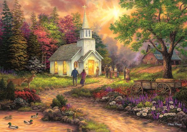 Chuck Pinson - Country Church 1000 Extra Large Piece Jigsaw Puzzle