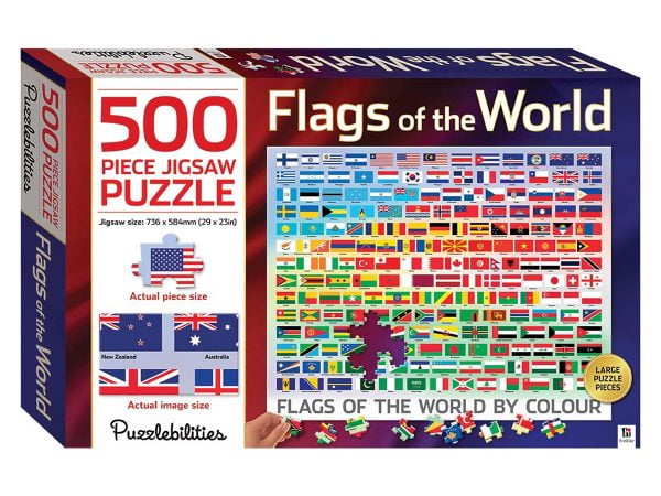 Flags of the World 500 Large Piece Jigsaw Puzzle - Hinkler