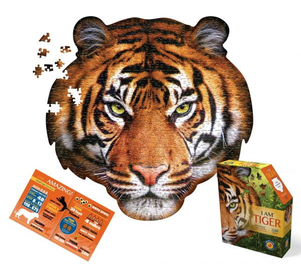 I am Tiger 550 Piece Shaped Jigsaw Puzzle - Madd Capp