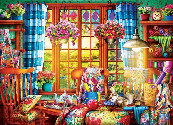 Quilting Craft Room 1000 Piece Puzzle- Eurographics