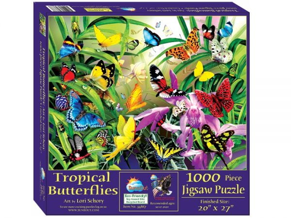 Tropical Butterflies 1000 Piece Jigsaw Puzzle