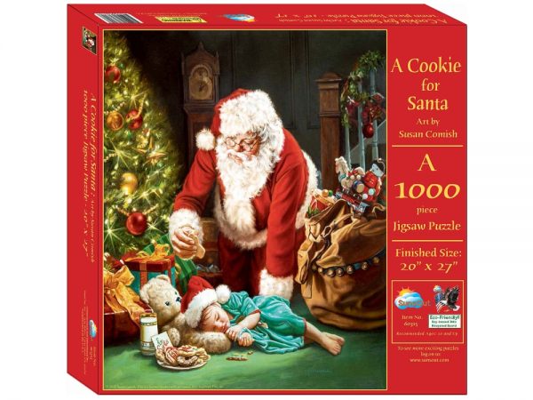 A cookie for Santa 1000 Piece Jigsaw Puzzle