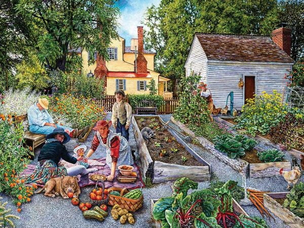 Susan Brabeau - Garden Scene 1000 Piece Jigsaw Puzzle
