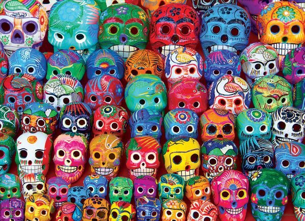 Traditional Mexican Skulls 1000 Piece Jigsaw Puzzl