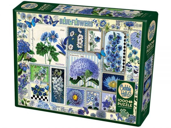 Blue Flowers 1000 Piece Cobble Hill Jigsaw Puzzle