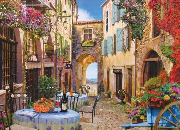 French Village 1000 Piece Cobble Hill Jigsaw Puzzle