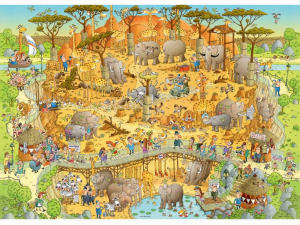 1000 PIECE JIGSAW PUZZLE - FUNKY ZOO - AFRICAN HABITAT