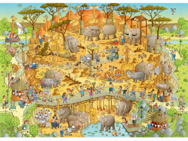 Funky Zoo African Habitat 1000 Piece Heye Puzzle