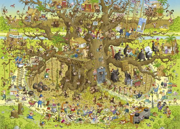 Funky Zoo - Monkey Habitat 1000 Piece Heye Jigsaw Puzzle