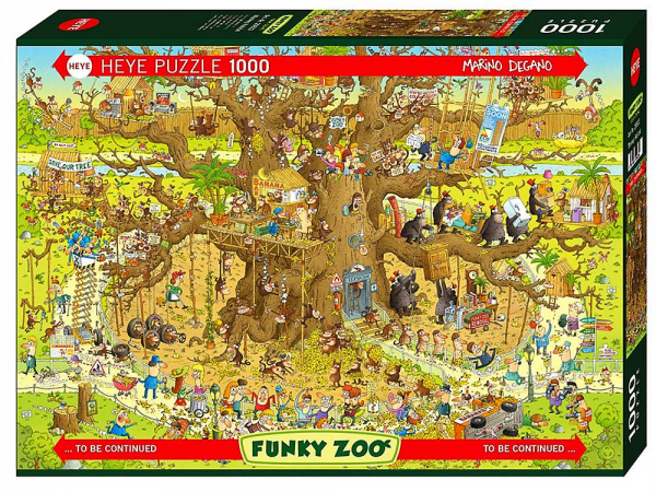 FUNKY ZOO - MONKEY HABITAT 1000 PIECE HEYE JIGSAW PUZZLE - HEYE - Image 2