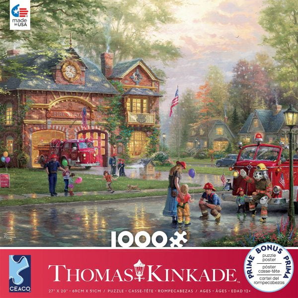 Thomas Kinkade - Hometown Firehouse 1000 Piece Puzzle