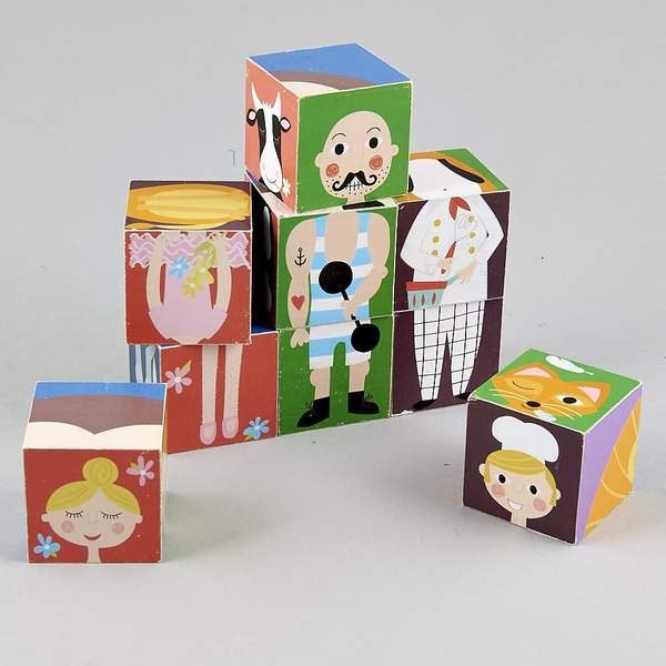 Wooden Blocks in a Box - Characters