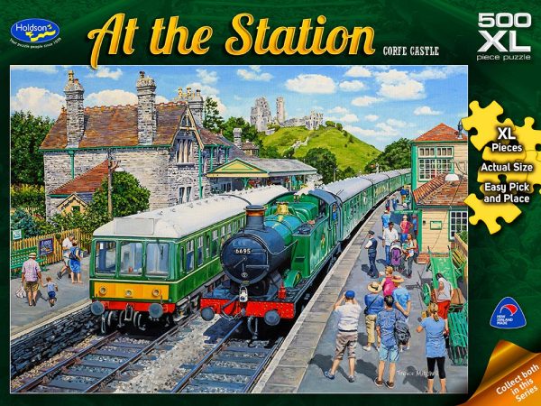 At The Station - Corfe Castle 500 XL Piece Jigsaw Puzzle