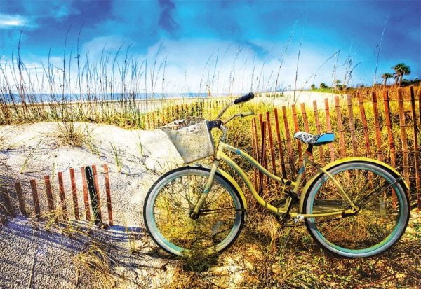 Bike in the Dunes 1000 Piece Jigsaw Puzzle