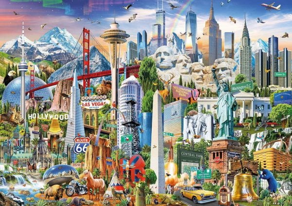 North America Landmarks 1500 Piece Jigsaw Puzzle
